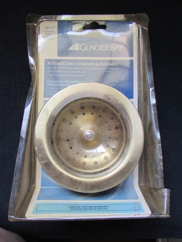 GLACIER BAY BRUSHED NICKEL SINK STRAINER & ASSEMBLY - #195 127 - VINTAGE NOS