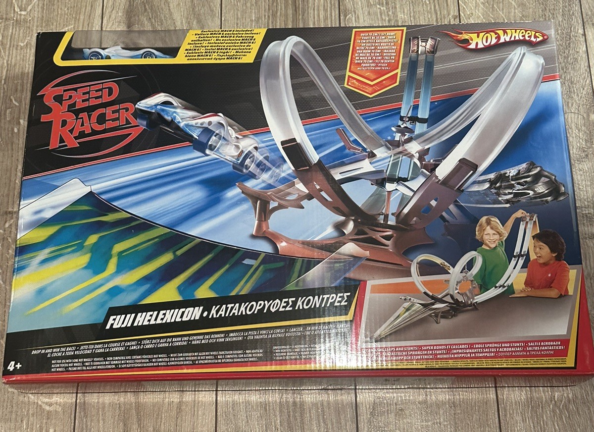 Box Variation* Hot Wheels Speed Racer Fuji Helexicon Track Set New Box Variation* Hot Wheels Speed Racer Fuji Helexicon Track Set New
