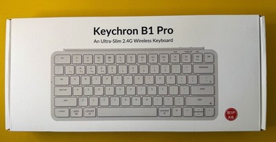Keychron B1 Pro Ultra-Slim Wireless Keyboard (White) - Open Box