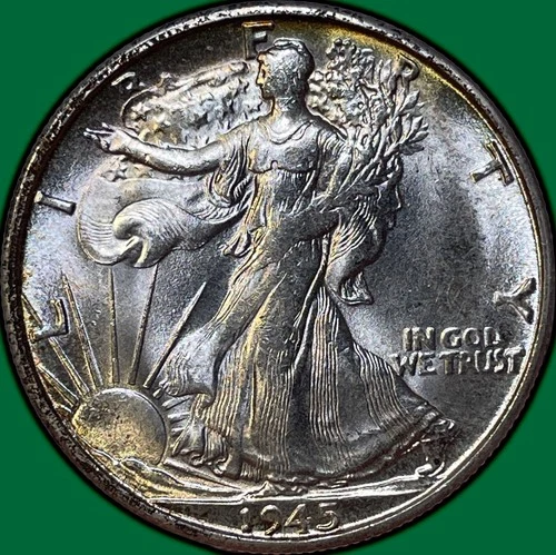 1945-S Walking Liberty Half Dollar Brilliant Uncirculated BU Coin #35563