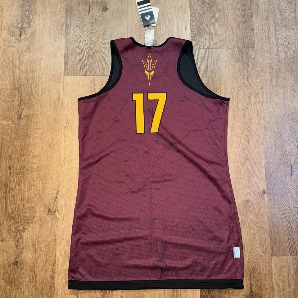 Arizona State Sun Devils Jersey Basketball Reversible Adidas Sample Mens Large - Image 4 of 4