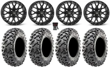 ITP Hurricane 15" Wheels Black 30" Carnivore R/T Tires Yamaha Viking Wolverine