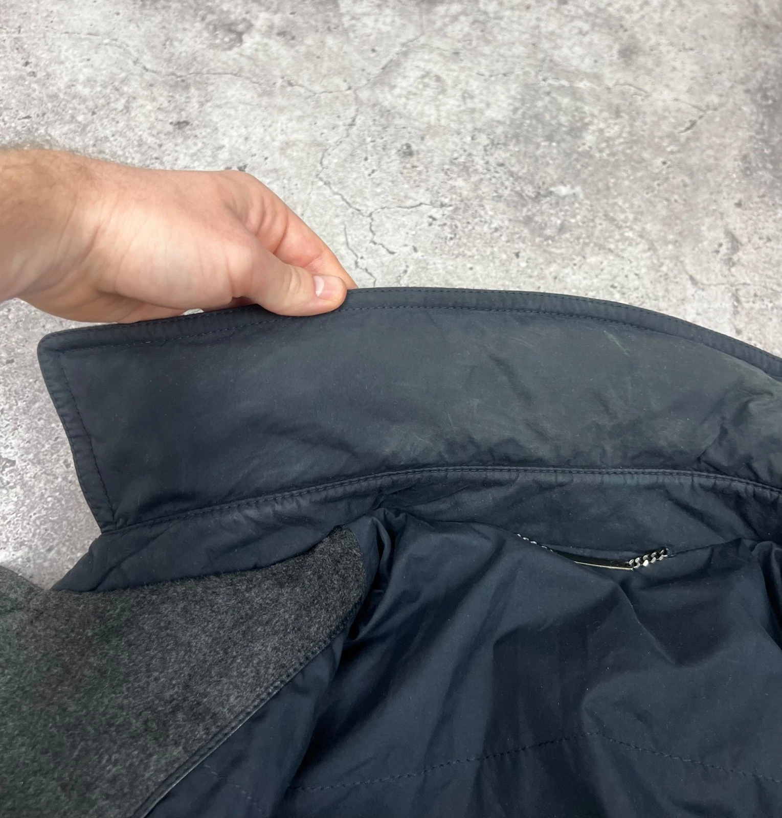Ermenegildo Zegna Goose Down Jacket Navy Men's size 50 - product detail image 15