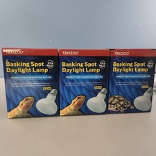 NIB Tekizoo Reptile Basking Spot Lamp 3 New Boxes 100W Uva Heat