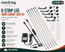 Under Cabinet LED Light Strips 20" 6 PCS 24W 1800 Lumen Daylight 5000K