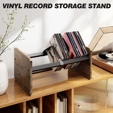 Vintage Vinyl Record Storage Stand Holder, 100 Album Display Stand Black, New