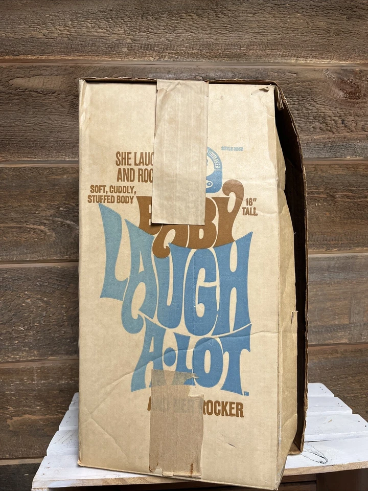 Muñeca Remco Baby Laugh A Lot 1970 de colección no funciona con caja y silla Foto 3 de 4