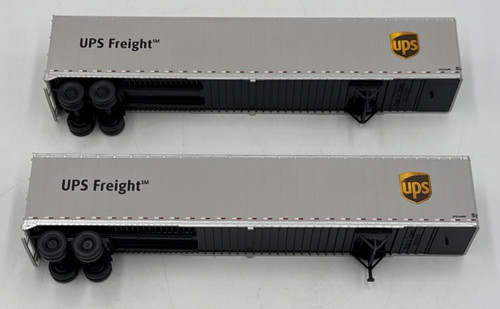 Remolque Walthers SceneMaster escala HO 53' Stoughton paquete de 2 UPS carga 949-2460 | Condition: Used