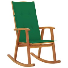 vidaXL Rocking Chair with Cushions Solid Acacia Wood Furniture Outdoor Seating