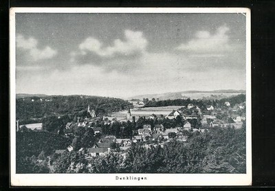 Postcard Denklingen, town view from the bird's eye view 