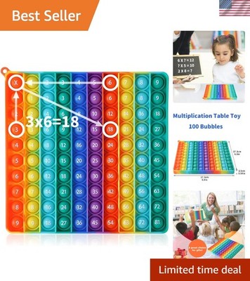 Stress-Relieving Rainbow Fidget Math Toy - Learn Multiplication with Fun