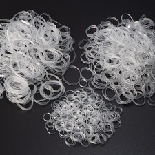 1000 Pcs Clear Mini Rubber Bands Soft Elastic Bands for Kids Hair Braids