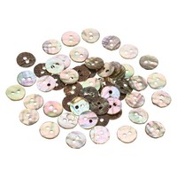 50Stk NatüRliche MuschelknöPfe 2 Loch 11.5Mm PerlmuttknöPfe 1.1-1.5Mm