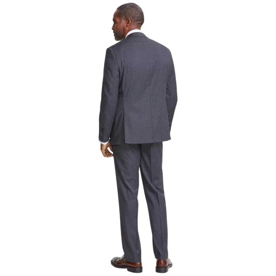 Tallia Men's Solid Grey Classic Slim-Fit Sport Coat Formal Suit Blazer Size 50R - Image 4 of 4