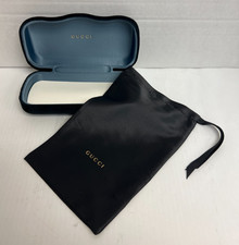 Black Velvet GUCCI Eyeglasses Hard Clam Shell Case With Dust Bag