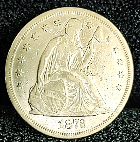1872 Seated Liberty Dollar — photo from the most recent tracked eBay sale
