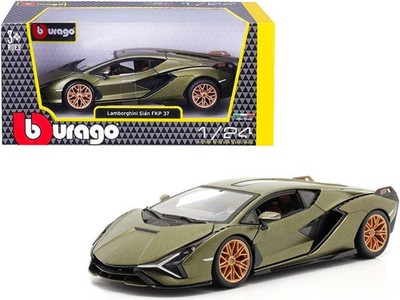 Lamborghini Sian FKP 37 Matt Green Metallic with Copper Wheels 1/24 Diecast Mode