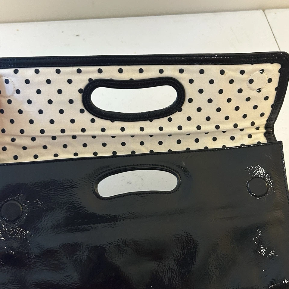 Hobo The Ace застежки черный патент застежки средний Дамская сумка сумочка органайзер карманы - Изображение 2 из 4