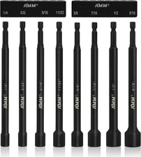 AMM 8PCS Metric Magnetic Nut Driver Set, 6 Inch Long Nut Driver Set for Impact 