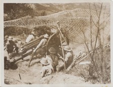 REPRINT OF ORIGINAL WWI PHOTO OF SOLDIERS W/ BATTERY AT SALONIKA