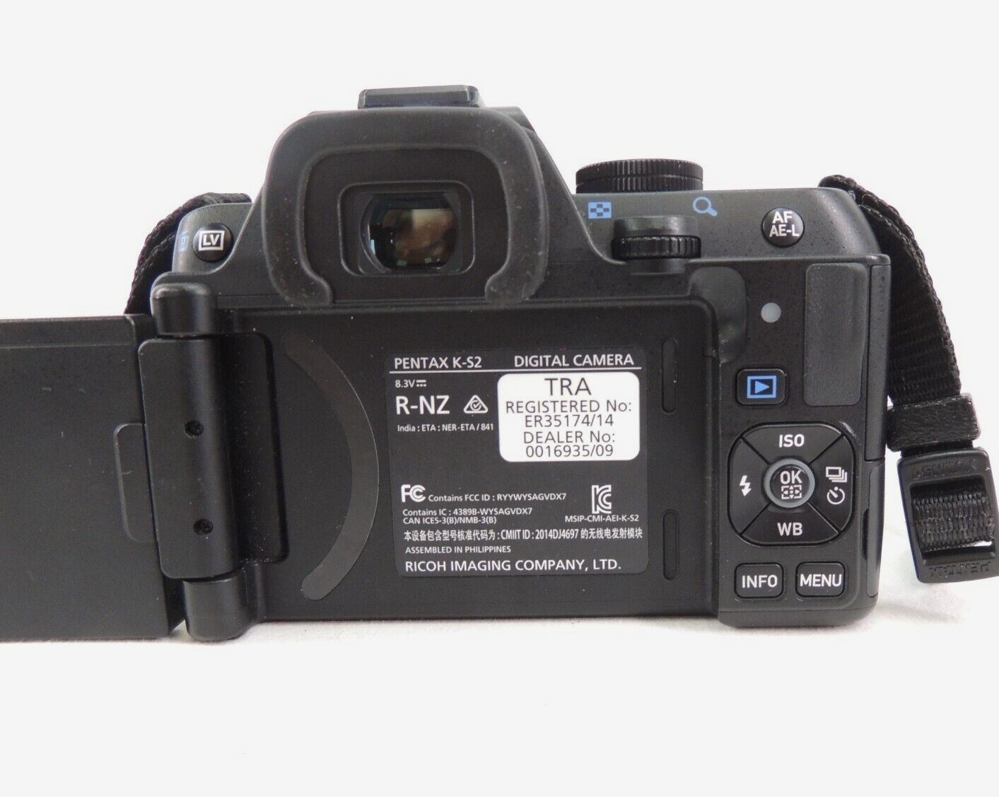 Pentax KS2 DSLR camera, 58mm prime lens, included eBay