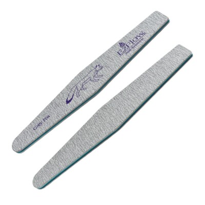 EzFlow Grey Fox Nail Files 180/180 - 50 ct for acrylic UV gel Dip powder