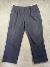 VINTAGE Polo Ralph Lauren Pants 40x30 Blue Andrew Pleated 90s Chino Slacks 