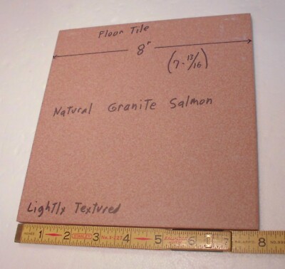 1 pc. Speckled Granite Salmon - Maroon: 8'' Porcelain-Italian-Floor-Tile, New