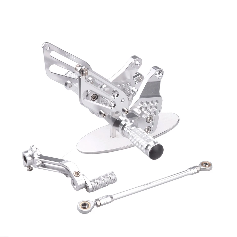 Juego de estriberas traseras CNC plateadas pedal de cambio de freno para Ducati 749/999/R/S 2003-2006 Foto 2 de 3