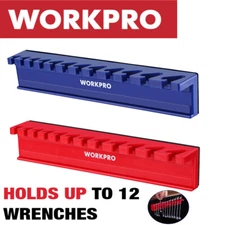 WORKPRO 2-Piece Magnetic Wrench Organizer Wrench Rack Tool Trays SAE&Metric
