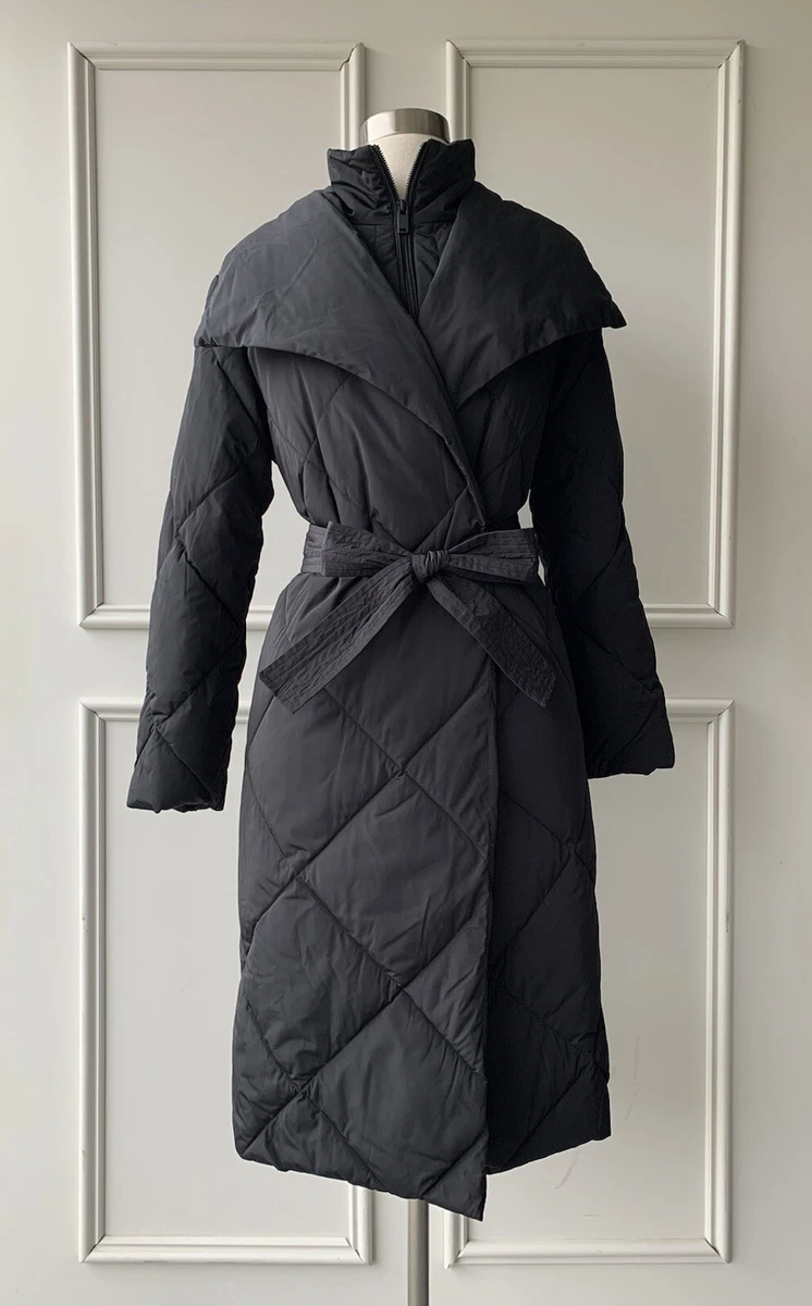 COUNTRY ROAD wrap longline puffer jacket black SIZE 8 10 12 14