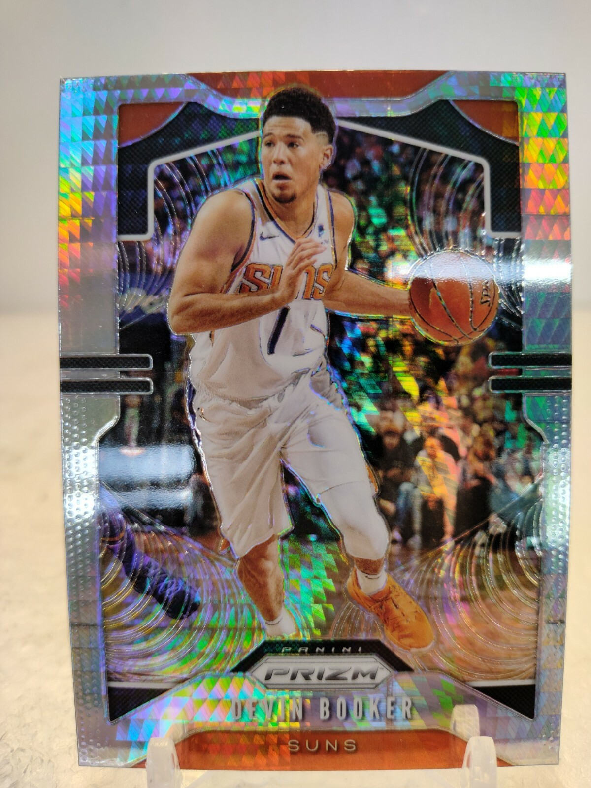 DEVIN BOOKER SILVER HYPER 2019 20 Panini Prizm Basketball #67 Phoenix Suns SP💥