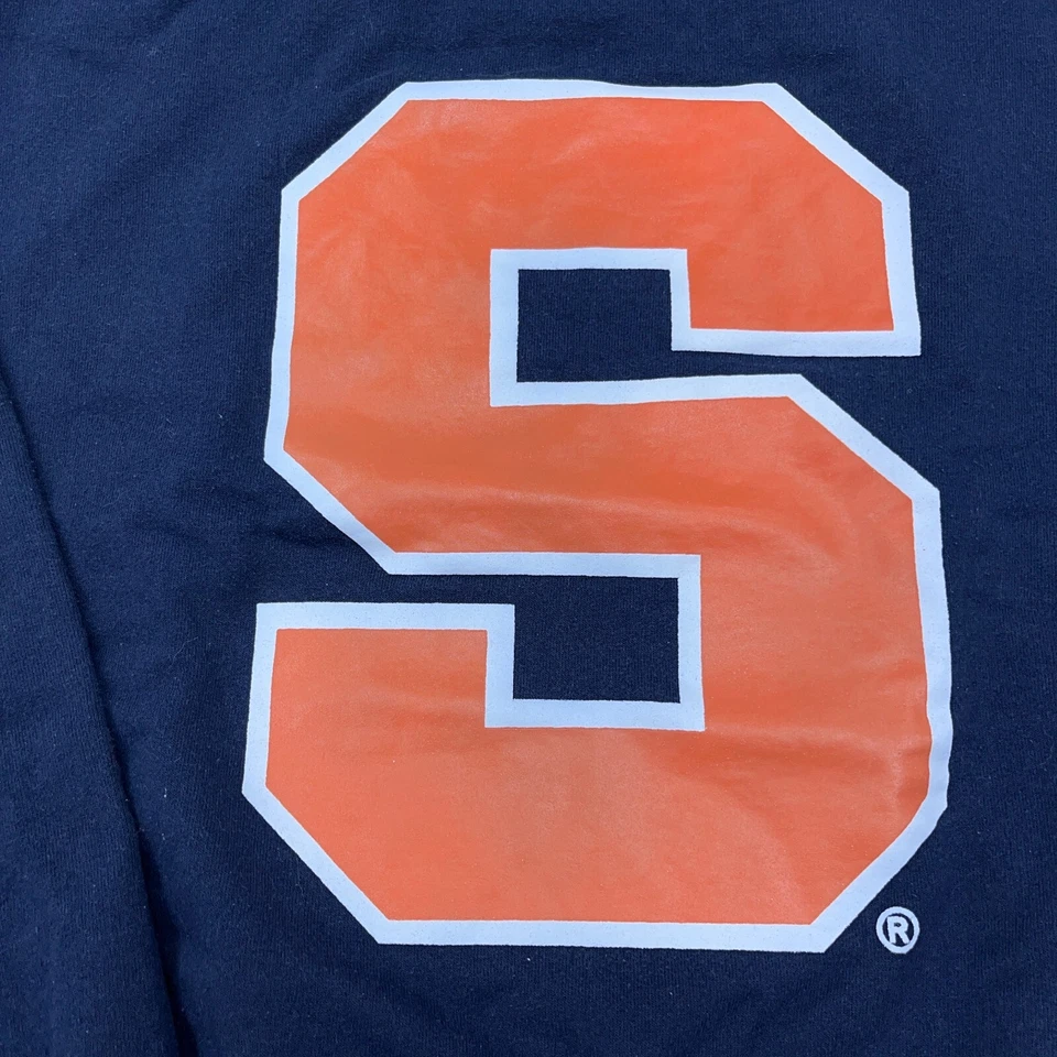 Vintage Syracuse Orange Sweatshirt Men Medium Crew Neck Sweater Big Logo Y2K * - Image 4 of 4