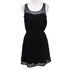 Rory Beca Mini Dress Womens Small Black Lace Sleeveless Casual Party Sheer