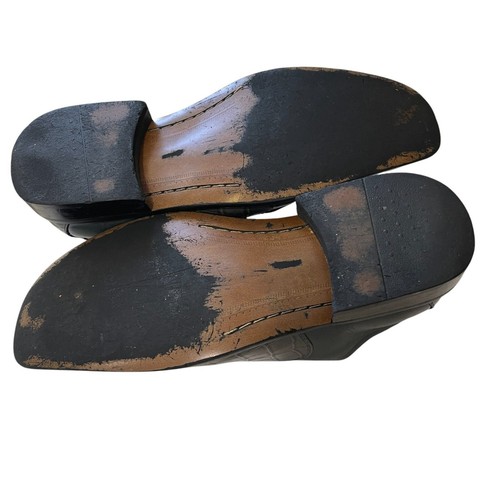 Zapatos de Vestir La Milano Cuero Gris 9 Cocodrilo Repujado Oxford Italia Formal Negocios - Imagen 8 de 14