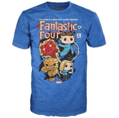 Funko POP Marvel Fantastic Four Collectors Corps Tee NEW t-shirt Human Torch