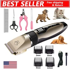 Pet DogHair Clipper Electric Hair Cutting Machine Professional Trimmer Cordless 