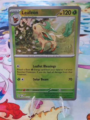 Pokemon Folipurba Leafeon 005/131 Masterball Reverse Holo Prismatic Evolutions