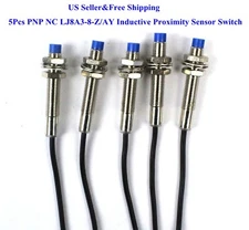 5Pcs PNP NC LJ8A3-2-Z/AY Inductive Proximity Sensor Switch DC6V-36V US 