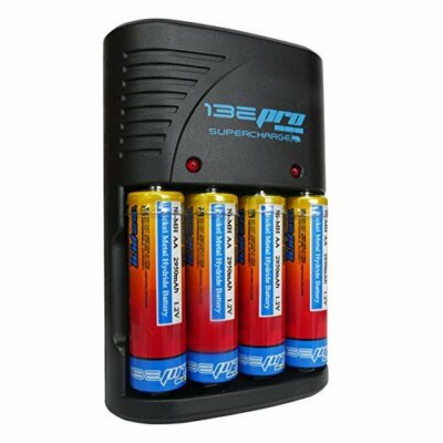 I3ePro BP-SCH1 Supercharge Ni-MH Rechargeable Battery Charger with 4 AA Batterys
