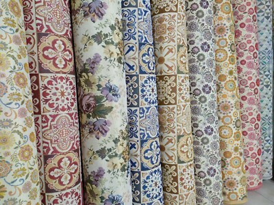 Tessuto gobelin a metro fiorato tappezzeria rivestimenti divani