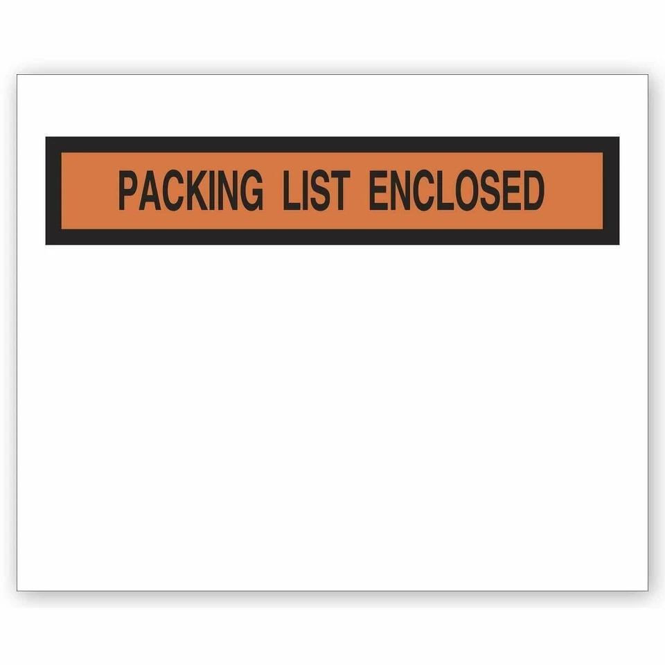 Packing List Envelopes Invoice Enclosed Slip Pouch Self Adhesive Shipping Labels - Image 2 of 4