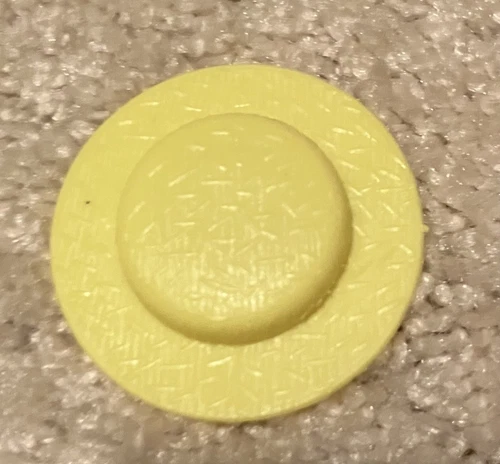 VTG Barbie doll hat wide brimmed Woven Pattern yellow EUC accessory combine ship