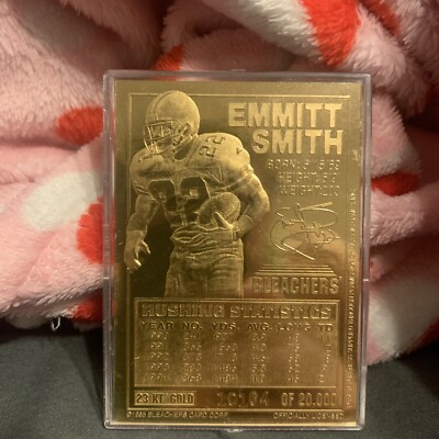 Dallas Cowboys Emmitt Smith 23 Karat gold football trading Card | eBay