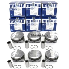 MAHLE OEM 6Pcs Pistons & Rings For Mercedes-Benz E300 C300 GLK300 3.0L V6