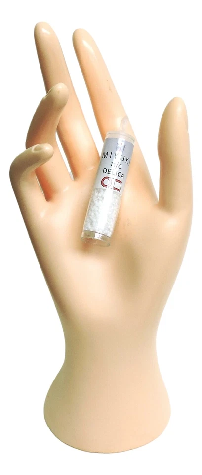 Miyuki Delica grânulos de semente tamanho 11/0 giz opaco branco tubo 7GM DB200 - Imagem 3 de 4