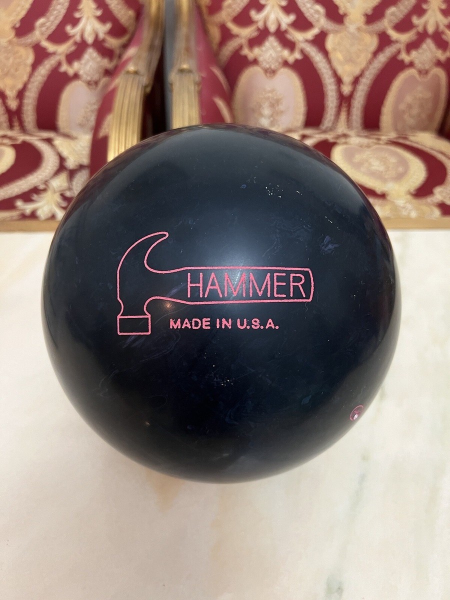 Very Rare Vintage Hammer Black Widow Bowling Ball (Undrilled Very Rare Vintage Hammer Black Widow Bowling Ball (Undrilled