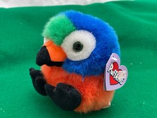 VINTAGE - PUFFKINS "SQUAWK" PARROT PLUSH 6687 Swibco