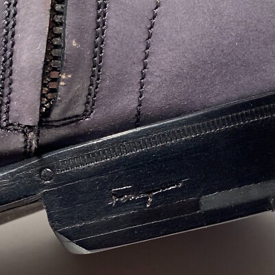 Ferragamo TRAMEZZA Ankle Boots 8.5 E Grey Men display picture 1