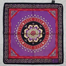 M298 GIANNI VERSACE Silk Scarf Scarves Pocket Square 17" X 17"